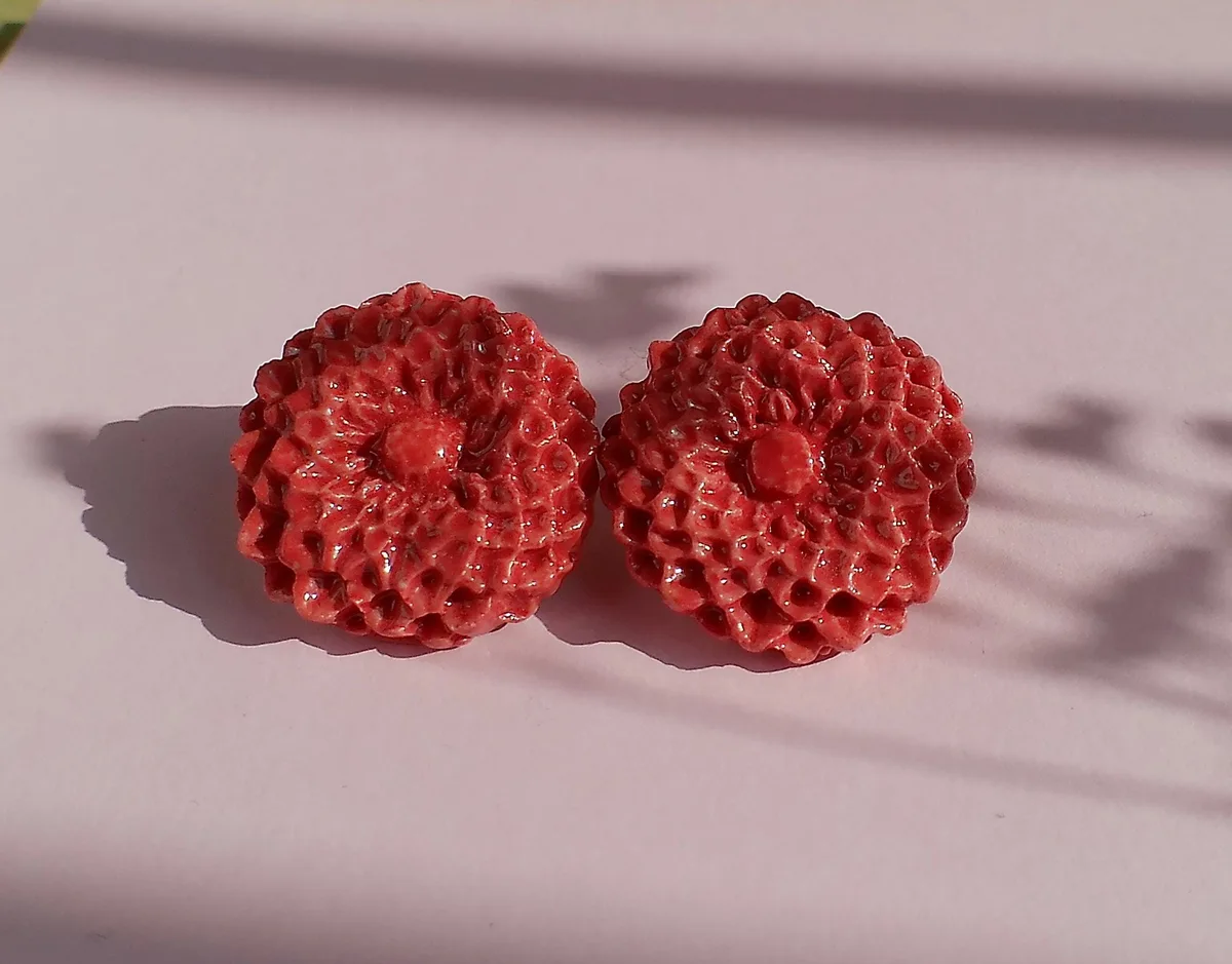 Pendientes flor texturizada